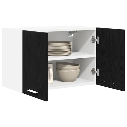 vidaXL Hängeschrank 2 pcs Schwarze Eiche und Weiß 60 x 31 x 40 cm