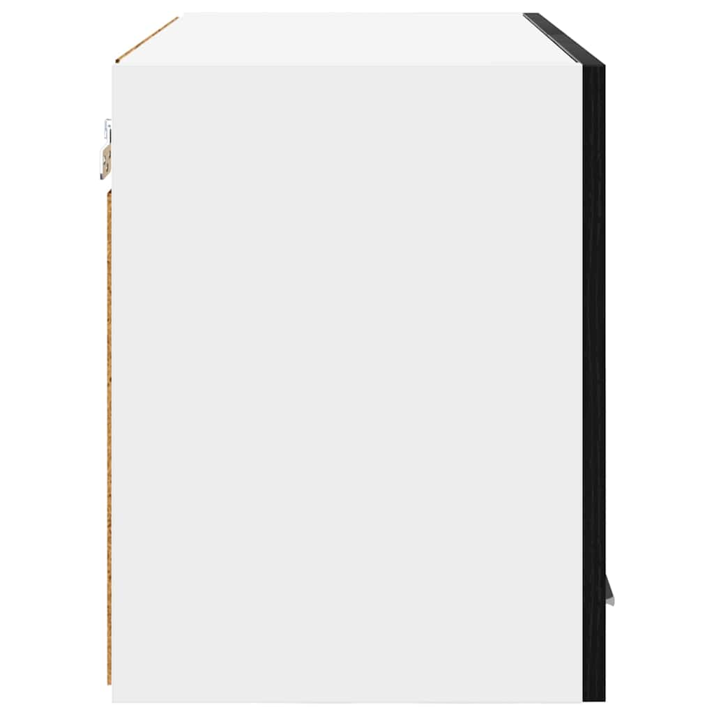 vidaXL Hängeschrank 2 pcs Schwarze Eiche und Weiß 60 x 31 x 40 cm