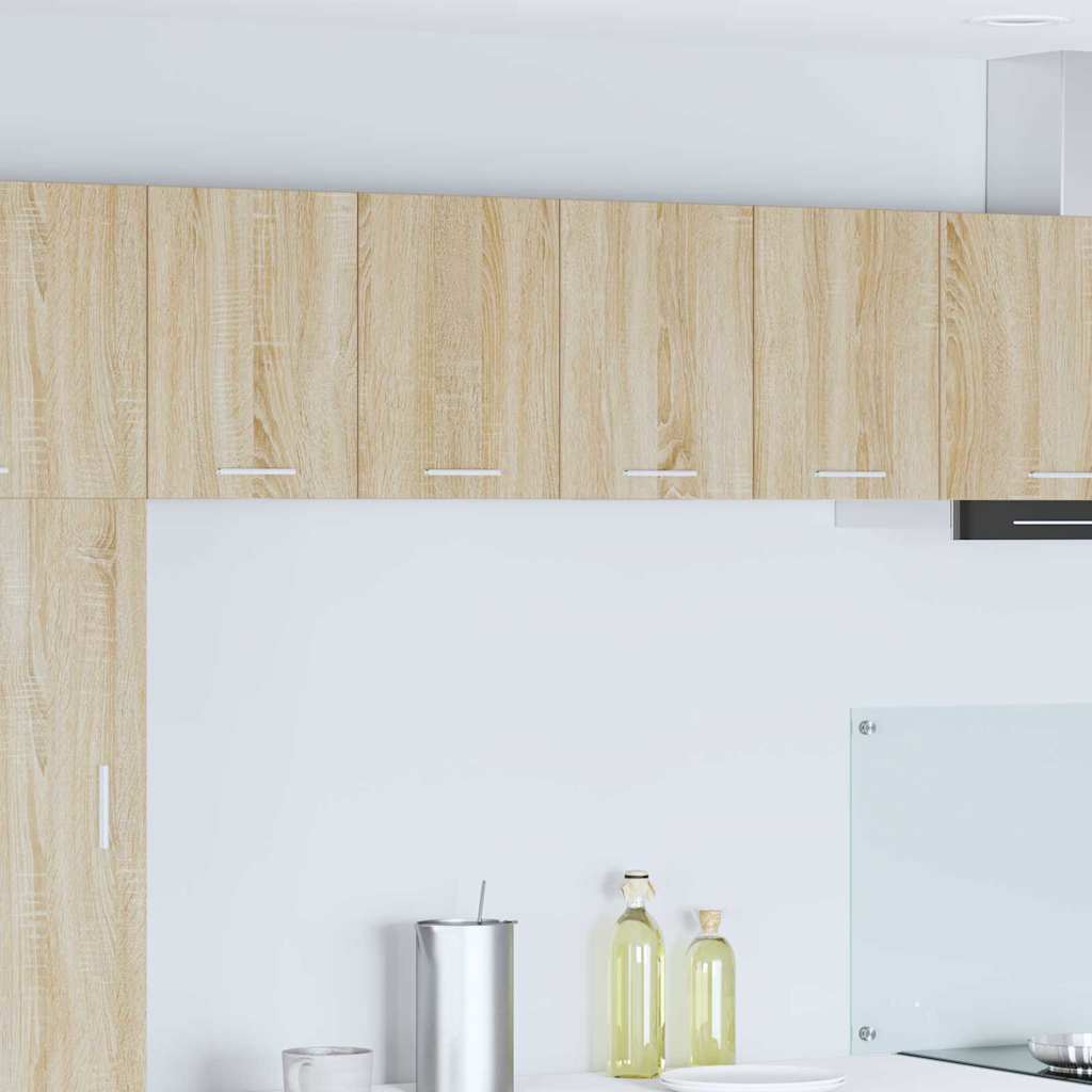 vidaXL Hängeschrank 2 pcs Sonoma-Eiche und Weiß 60 x 31 x 40 cm