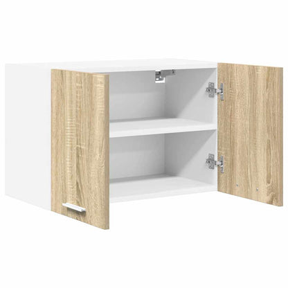 vidaXL Hängeschrank 2 pcs Sonoma-Eiche und Weiß 60 x 31 x 40 cm
