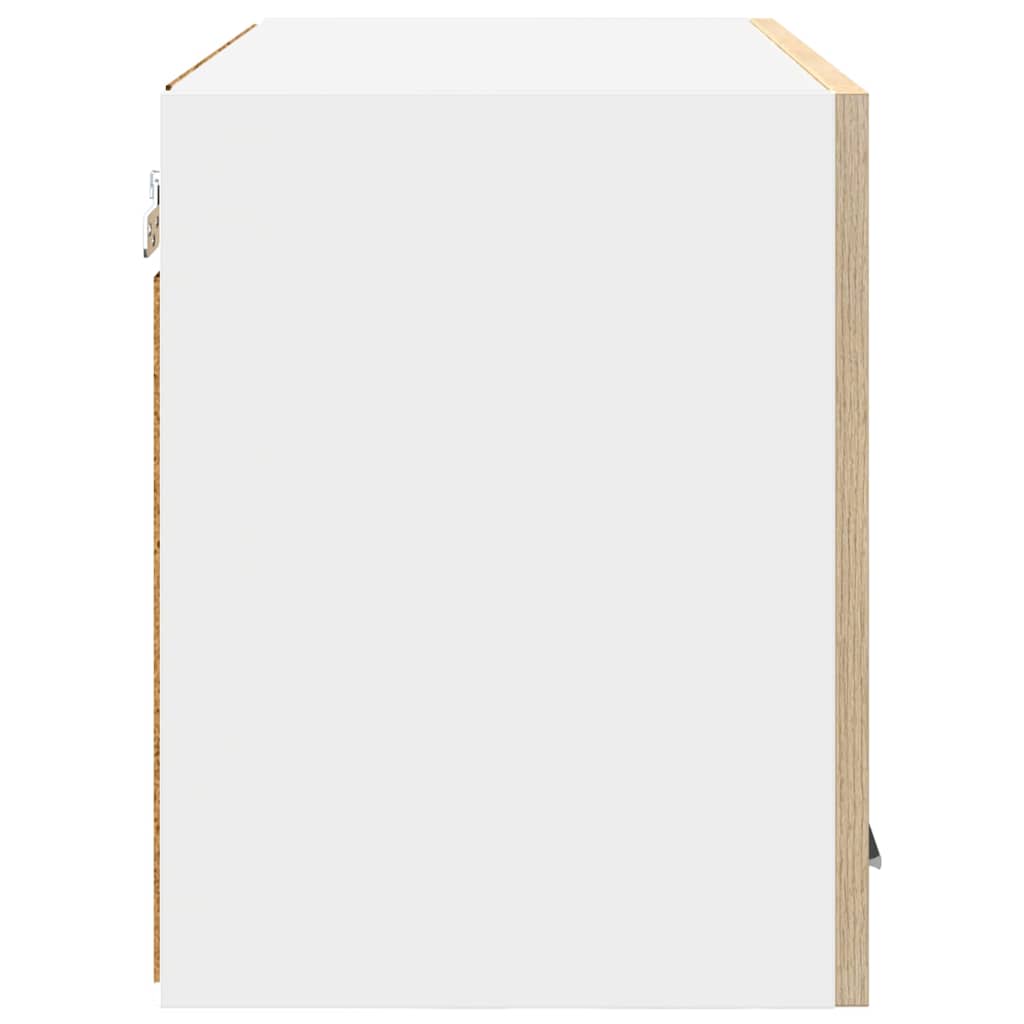 vidaXL Hängeschrank 2 pcs Sonoma-Eiche und Weiß 60 x 31 x 40 cm
