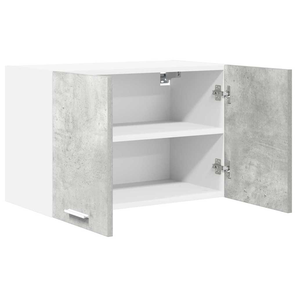 vidaXL Hängeschrank mit Tür 2 pcs Betongrau und Weiß 60 x 31 x 40 cm