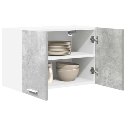 vidaXL Hängeschrank mit Tür 2 pcs Betongrau und Weiß 60 x 31 x 40 cm