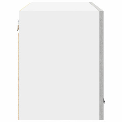 vidaXL Hängeschrank mit Tür 2 pcs Betongrau und Weiß 60 x 31 x 40 cm