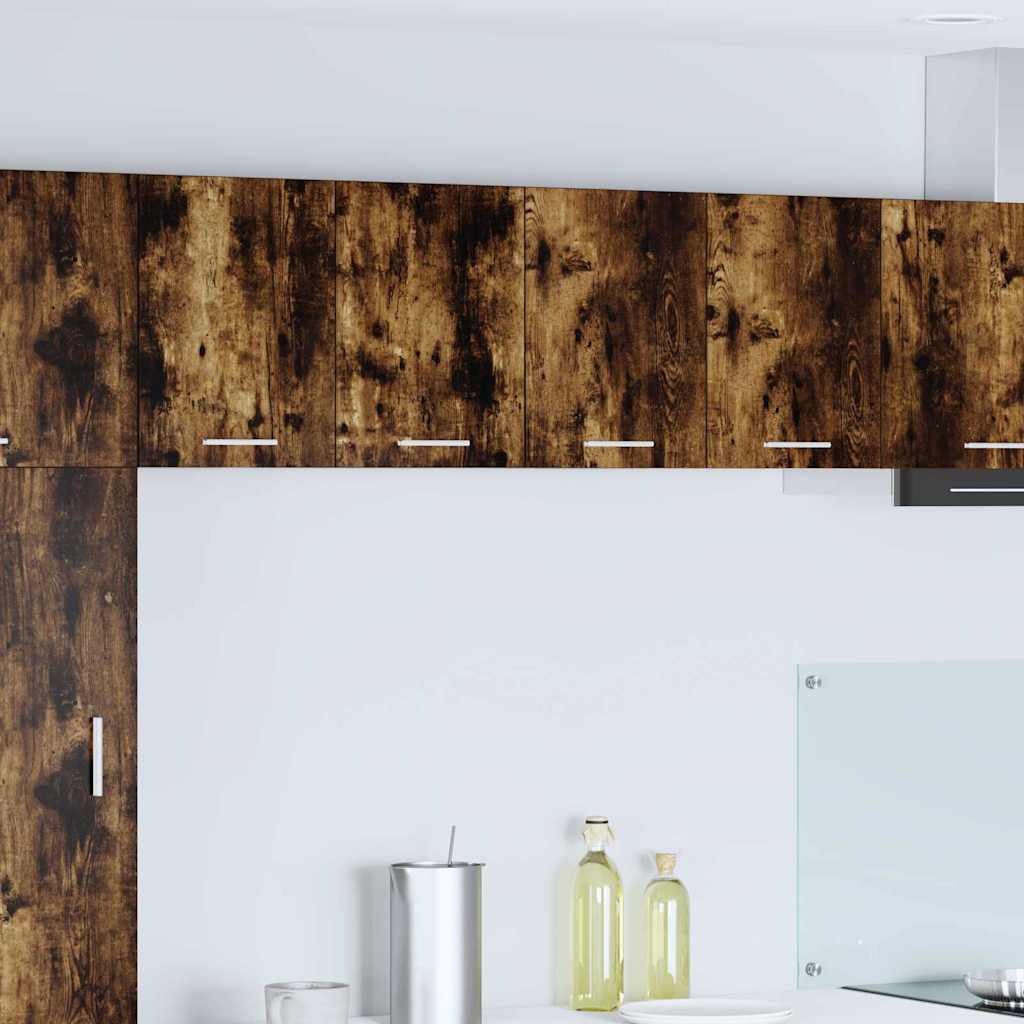 Hängeschrank mit Tür Geräucherte Eiche und Weiß 60 x 31 x 40 cm