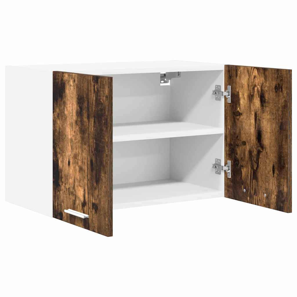 vidaXL Hängeschrank 2 pcs Geräucherte Eiche und Weiß 60 x 31 x 40 cm