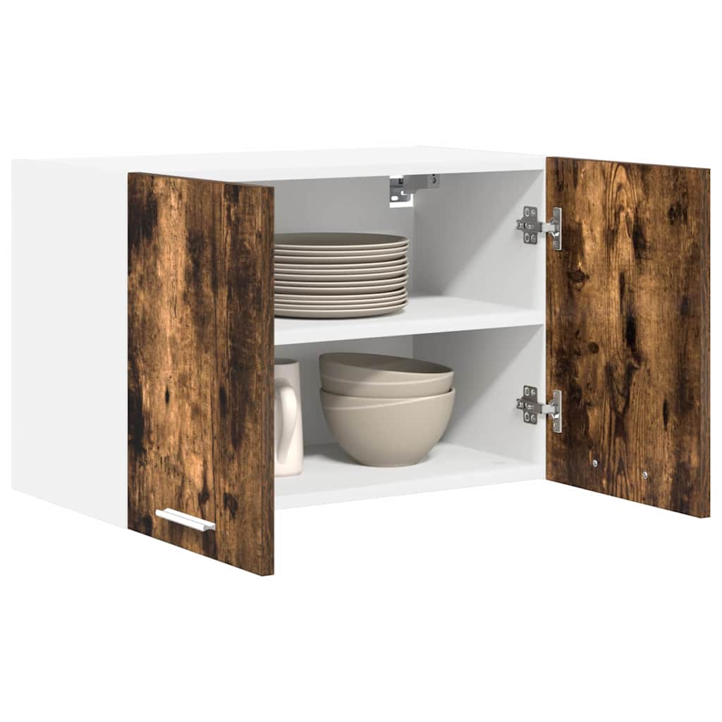 vidaXL Hängeschrank 2 pcs Geräucherte Eiche und Weiß 60 x 31 x 40 cm