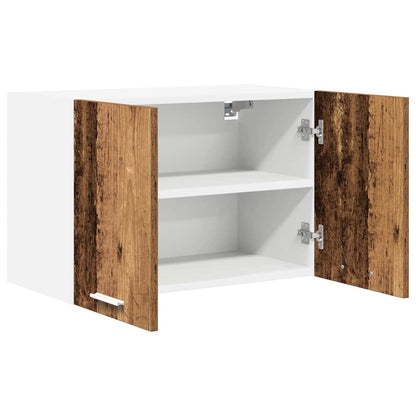 vidaXL Hängeschrank mit Tür 2 pcs Altes Holz und Weiß 60 x 31 x 40 cm