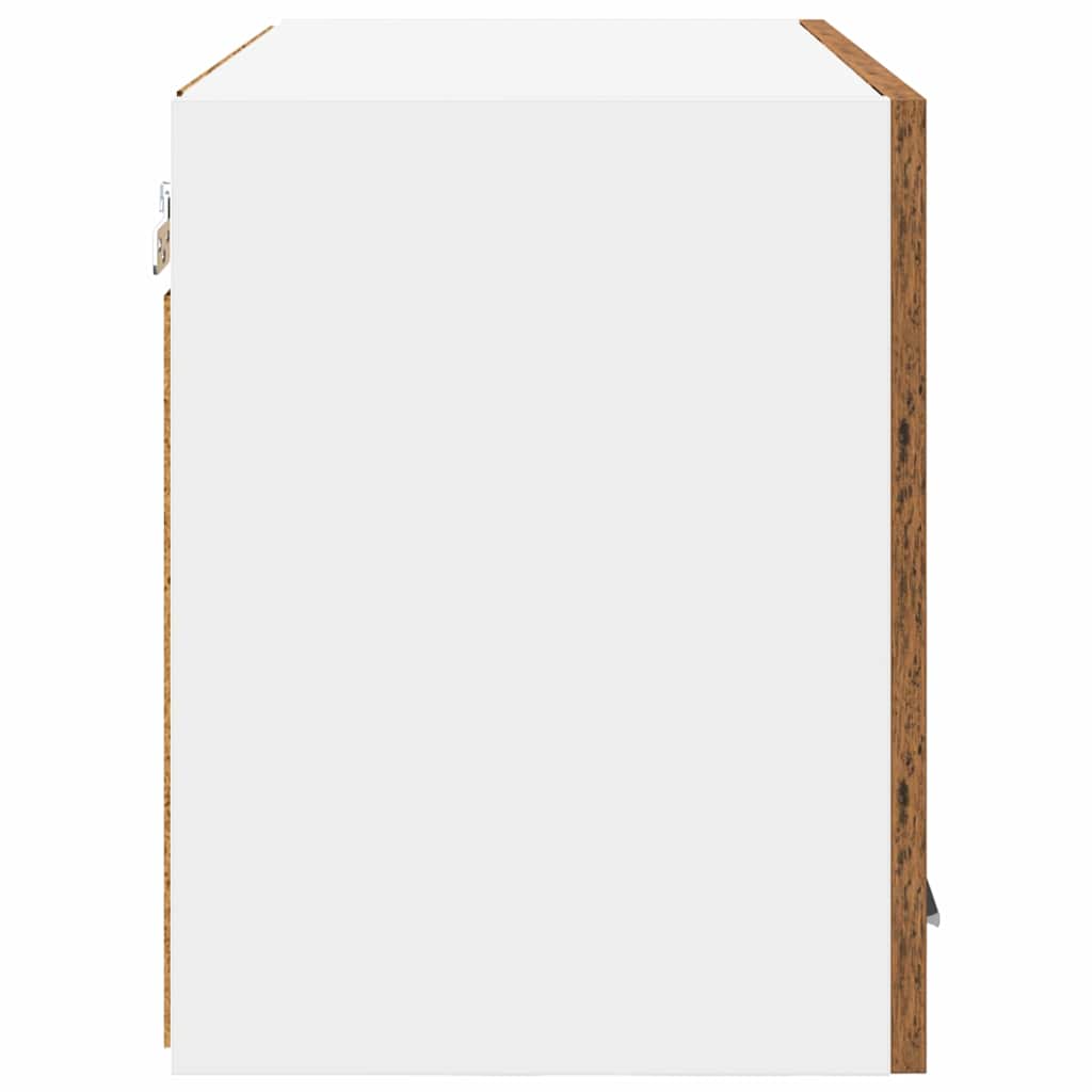 vidaXL Hängeschrank mit Tür 2 pcs Altes Holz und Weiß 60 x 31 x 40 cm