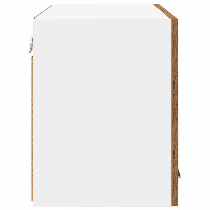vidaXL Hängeschrank mit Tür 2 pcs Altes Holz und Weiß 60 x 31 x 40 cm
