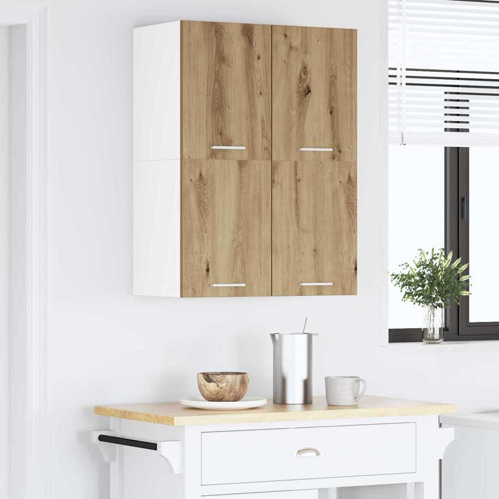vidaXL Hängeschrank 2 pcs Artisan-Eiche und Weiß 60 x 31 x 40 cm