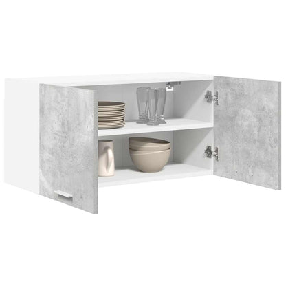 Hängeschrank mit Tür Beton Grau 80 x 31 x 40 cm Holzwerkstoff