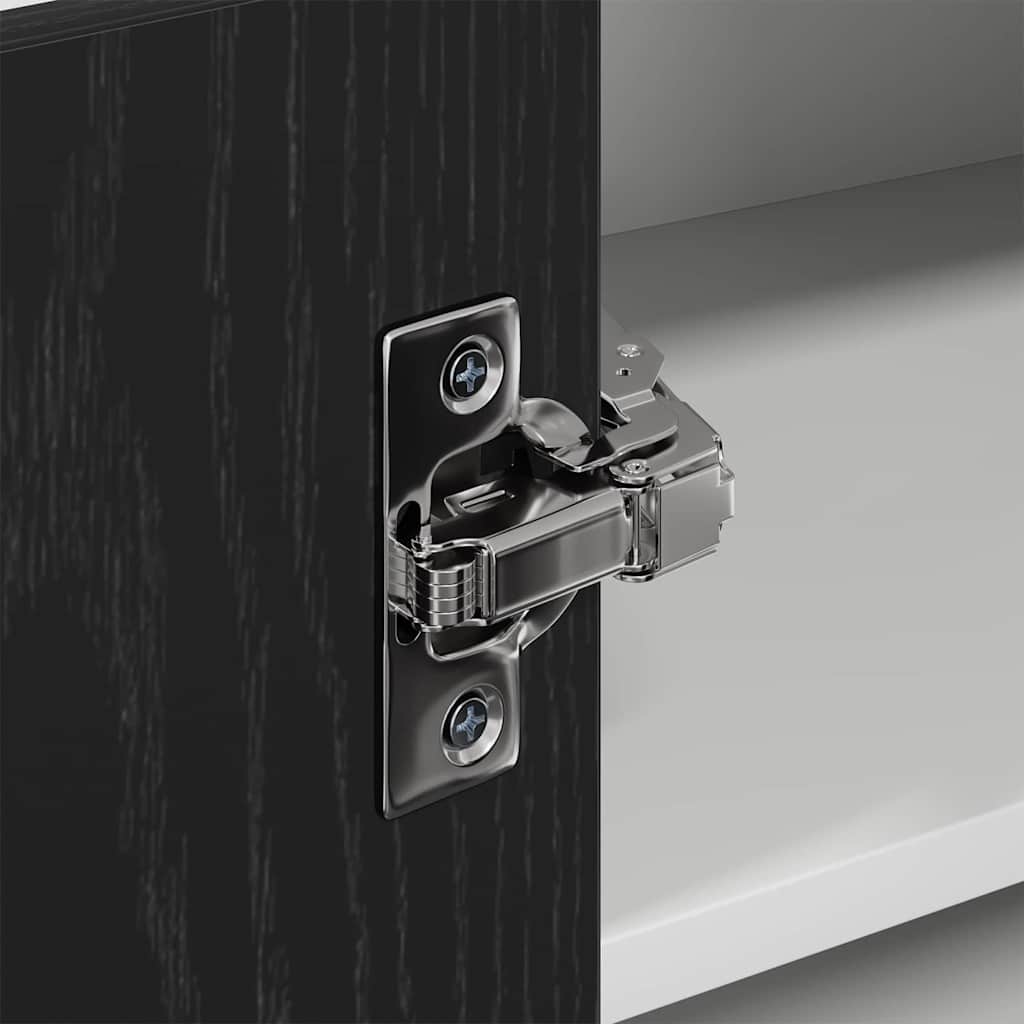 Hängeschrank Schwarze Eiche und Weiß 57 x 57 x 40 cm