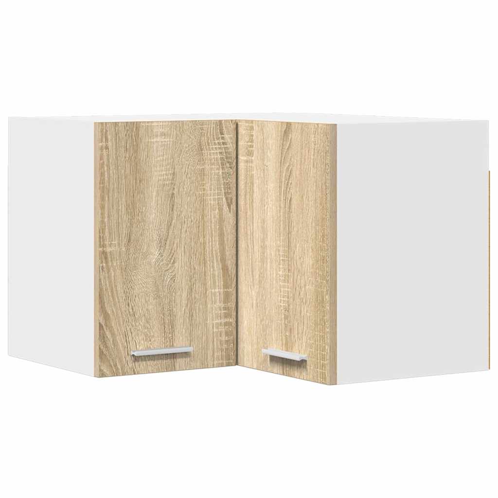 vidaXL Hängeschrank mit Speicher Sonoma-Eiche und Weiß 57 x 57 x 40 cm