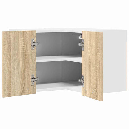 vidaXL Hängeschrank mit Speicher Sonoma-Eiche und Weiß 57 x 57 x 40 cm