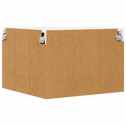 vidaXL Hängeschrank mit Speicher Sonoma-Eiche und Weiß 57 x 57 x 40 cm