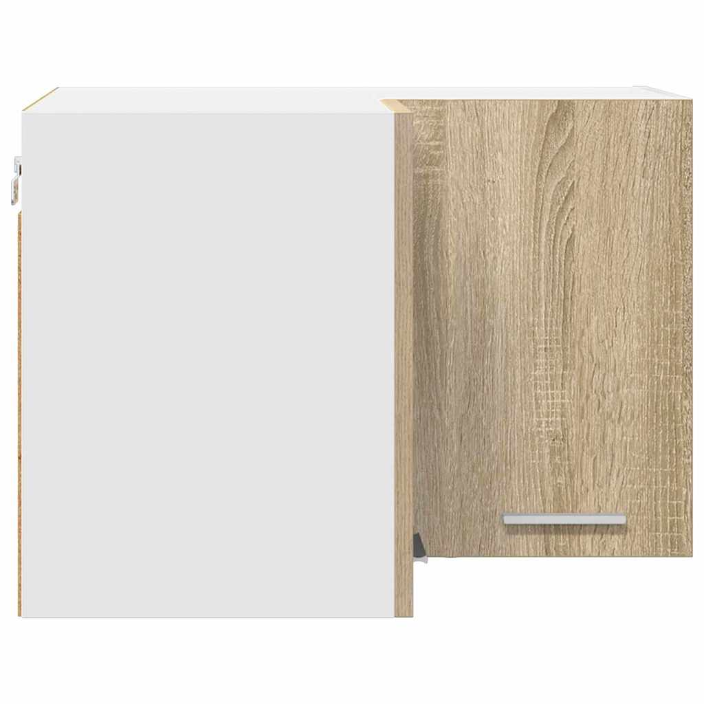 vidaXL Hängeschrank mit Speicher Sonoma-Eiche und Weiß 57 x 57 x 40 cm