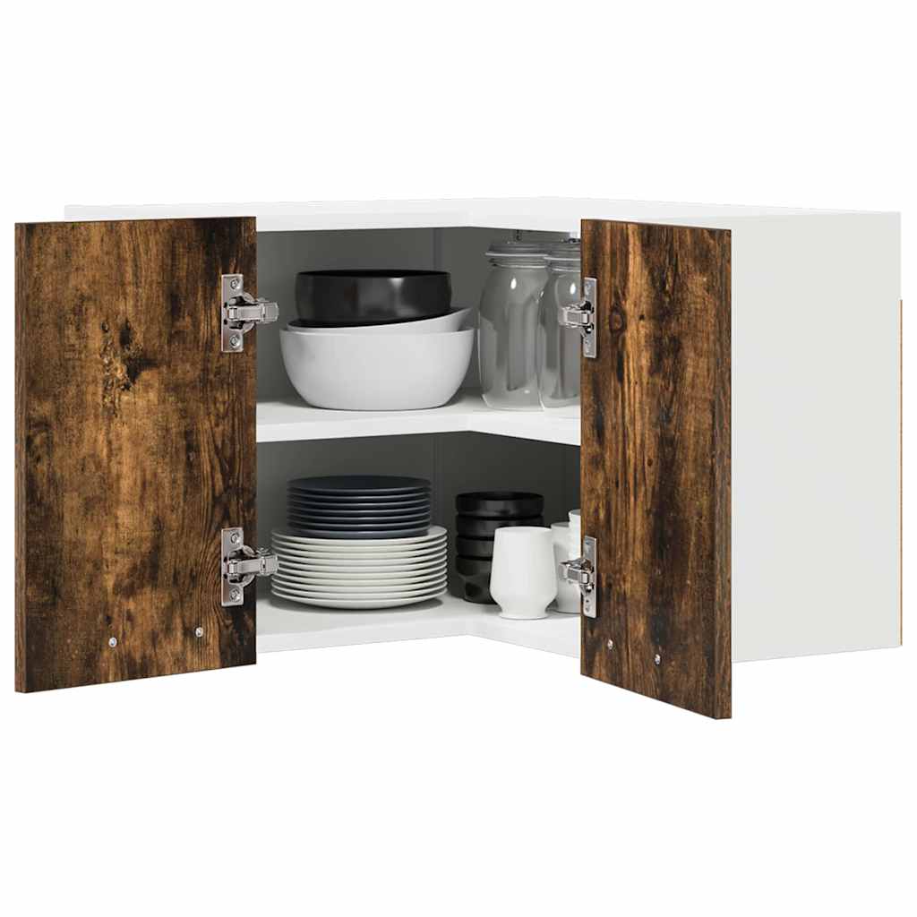 Hängeschrank Geräucherte Eiche und Weiß 57 x 57 x 40 cm
