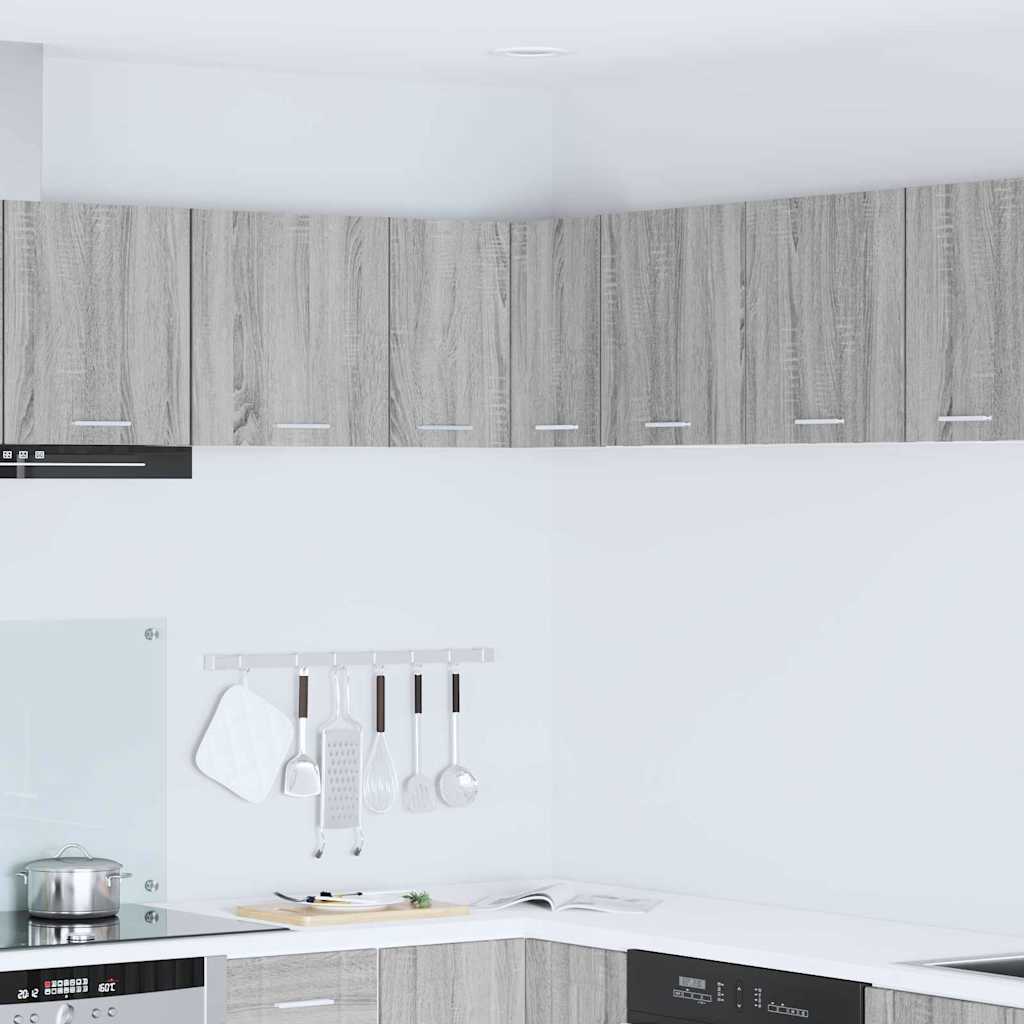 vidaXL Hängeschrank Grau Sonoma und Weiß 57 x 57 x 40 cm Holzwerkstoff