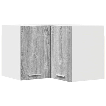 vidaXL Hängeschrank Grau Sonoma und Weiß 57 x 57 x 40 cm Holzwerkstoff