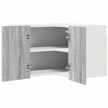 vidaXL Hängeschrank Grau Sonoma und Weiß 57 x 57 x 40 cm Holzwerkstoff