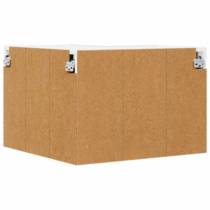 vidaXL Hängeschrank Grau Sonoma und Weiß 57 x 57 x 40 cm Holzwerkstoff
