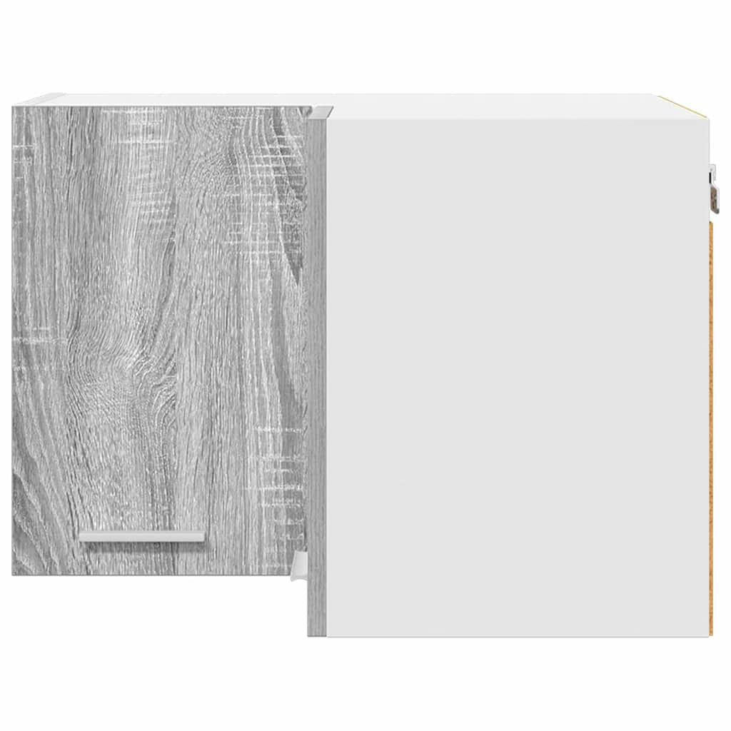 vidaXL Hängeschrank Grau Sonoma und Weiß 57 x 57 x 40 cm Holzwerkstoff