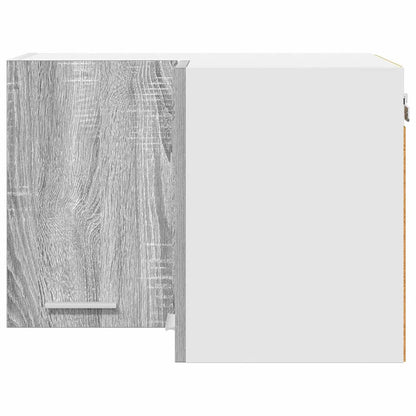 vidaXL Hängeschrank Grau Sonoma und Weiß 57 x 57 x 40 cm Holzwerkstoff