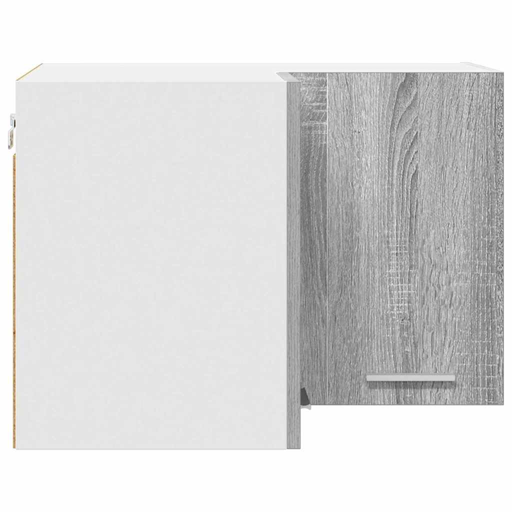 vidaXL Hängeschrank Grau Sonoma und Weiß 57 x 57 x 40 cm Holzwerkstoff