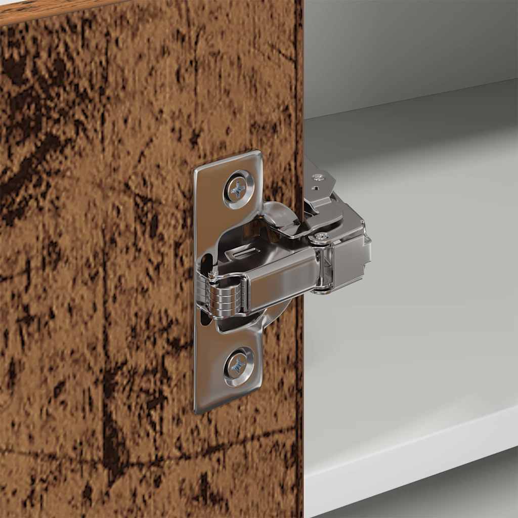 vidaXL Hängeschrank Altes Holz und Weiß 57 x 57 x 40 cm Holzwerkstoff