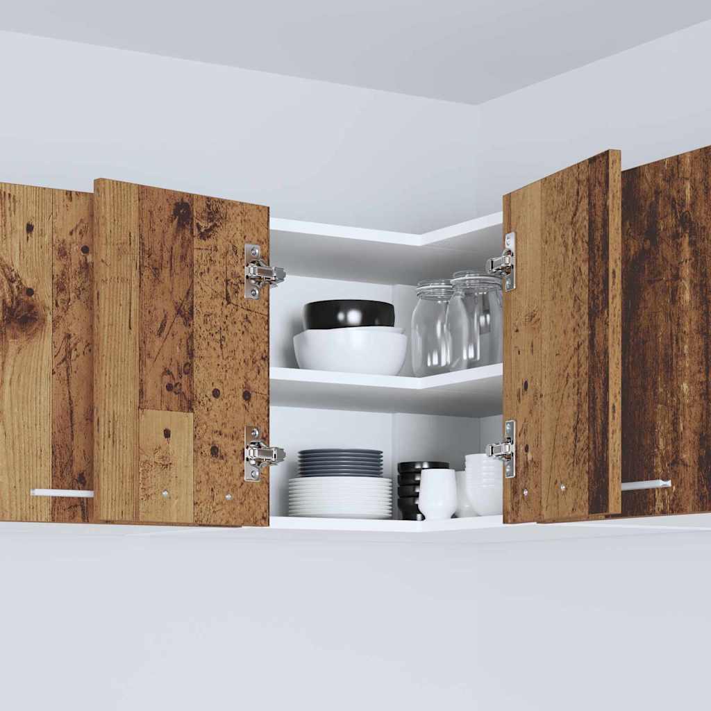 vidaXL Hängeschrank Altes Holz und Weiß 57 x 57 x 40 cm Holzwerkstoff