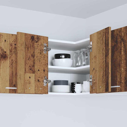 vidaXL Hängeschrank Altes Holz und Weiß 57 x 57 x 40 cm Holzwerkstoff