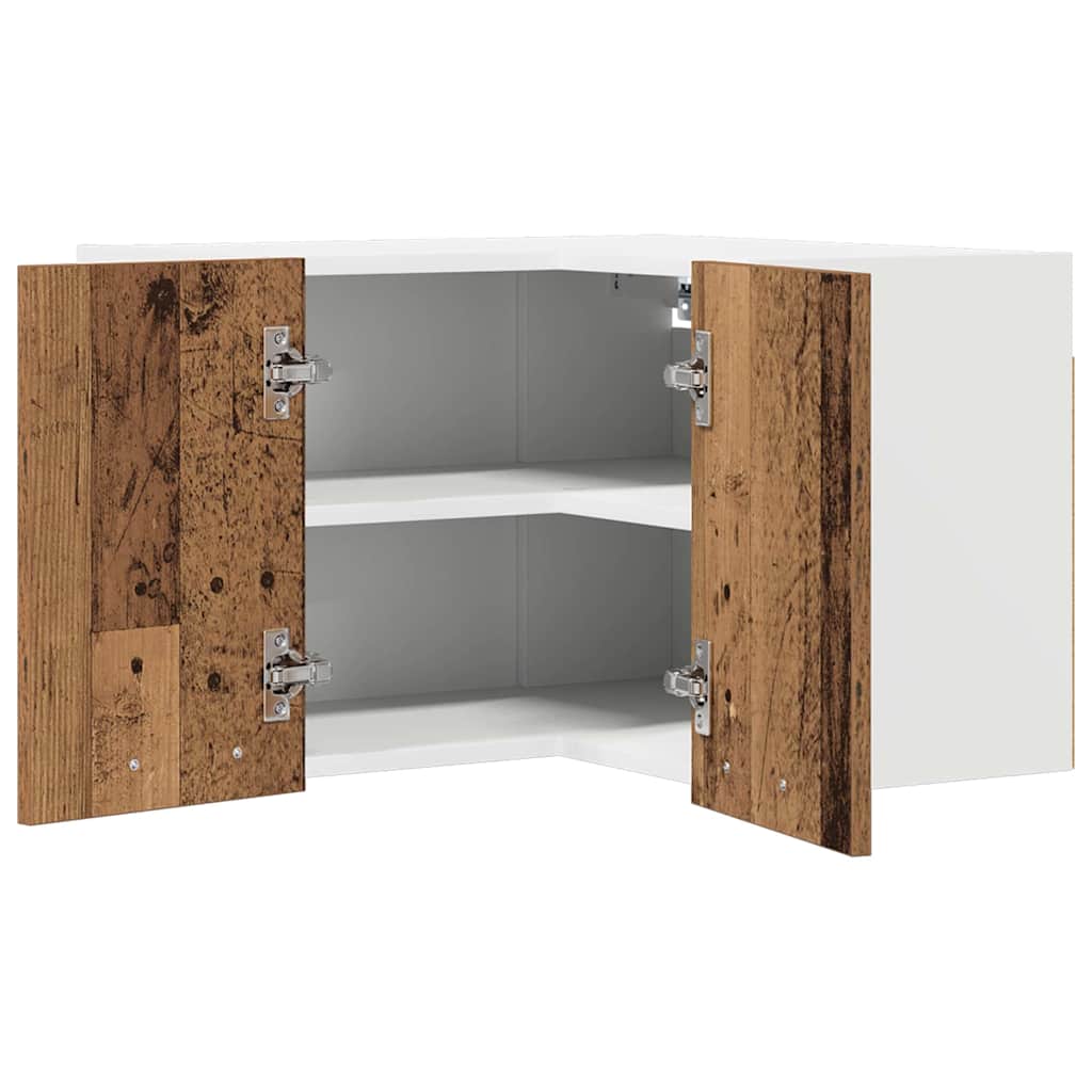 vidaXL Hängeschrank Altes Holz und Weiß 57 x 57 x 40 cm Holzwerkstoff