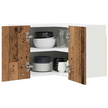 vidaXL Hängeschrank Altes Holz und Weiß 57 x 57 x 40 cm Holzwerkstoff