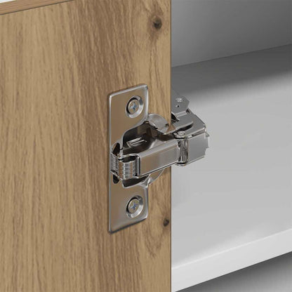 vidaXL Hängeschrank Artisan-Eiche und Weiß 57 x 57 x 40 cm