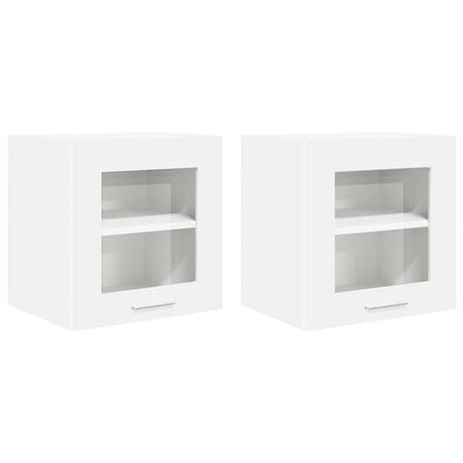 vidaXL Hängeschrank mit Tür 2 pcs Weiß 40 x 31 x 40 cm Holzwerkstoff