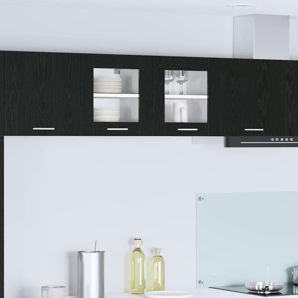 vidaXL Hängeschrank Schwarz Eichen-Optik 40 x 31 x 40 cm Holzwerkstoff