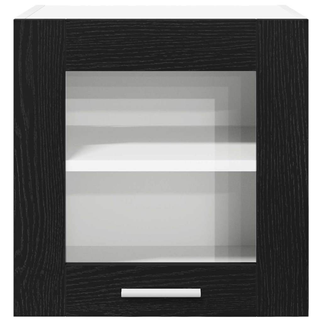 vidaXL Hängeschrank mit Tür 2 pcs Schwarz Eichen-Optik 40 x 31 x 40 cm
