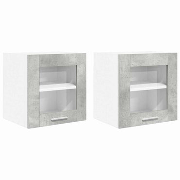 vidaXL Hängeschrank mit Speicher Riga 2 pcs Beton Grau 40 x 31 x 40 cm