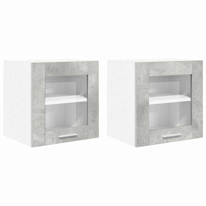 vidaXL Hängeschrank mit Speicher Riga 2 pcs Beton Grau 40 x 31 x 40 cm