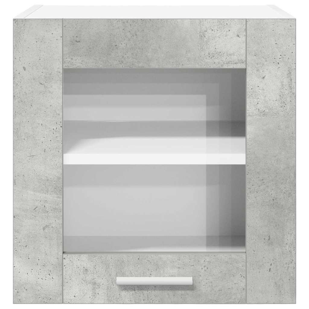 vidaXL Hängeschrank mit Speicher Riga 2 pcs Beton Grau 40 x 31 x 40 cm