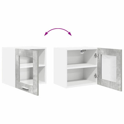 vidaXL Hängeschrank mit Speicher Riga 2 pcs Beton Grau 40 x 31 x 40 cm