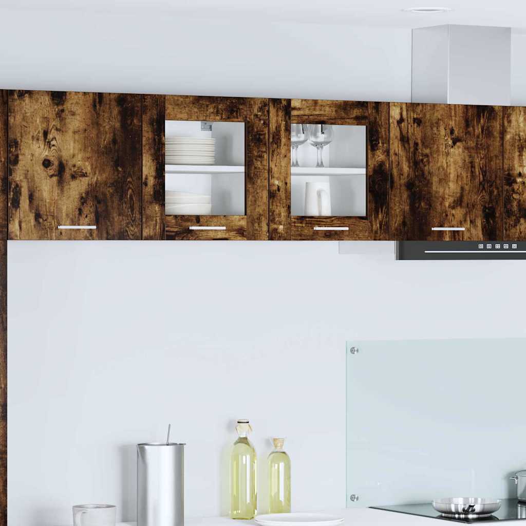 Hängeschrank mit Tür 2 pcs Geräucherte Eiche 40 x 31 x 40 cm