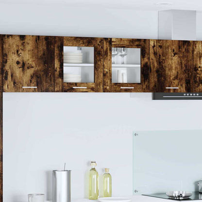 Hängeschrank mit Tür 2 pcs Geräucherte Eiche 40 x 31 x 40 cm