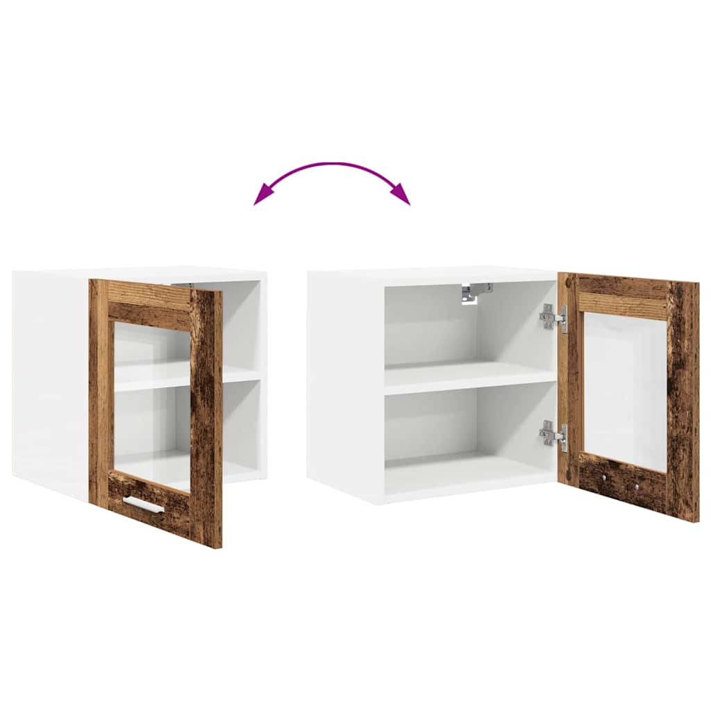 vidaXL Hängeschrank 2 pcs Altholz 40 x 31 x 40 cm Holzwerkstoff