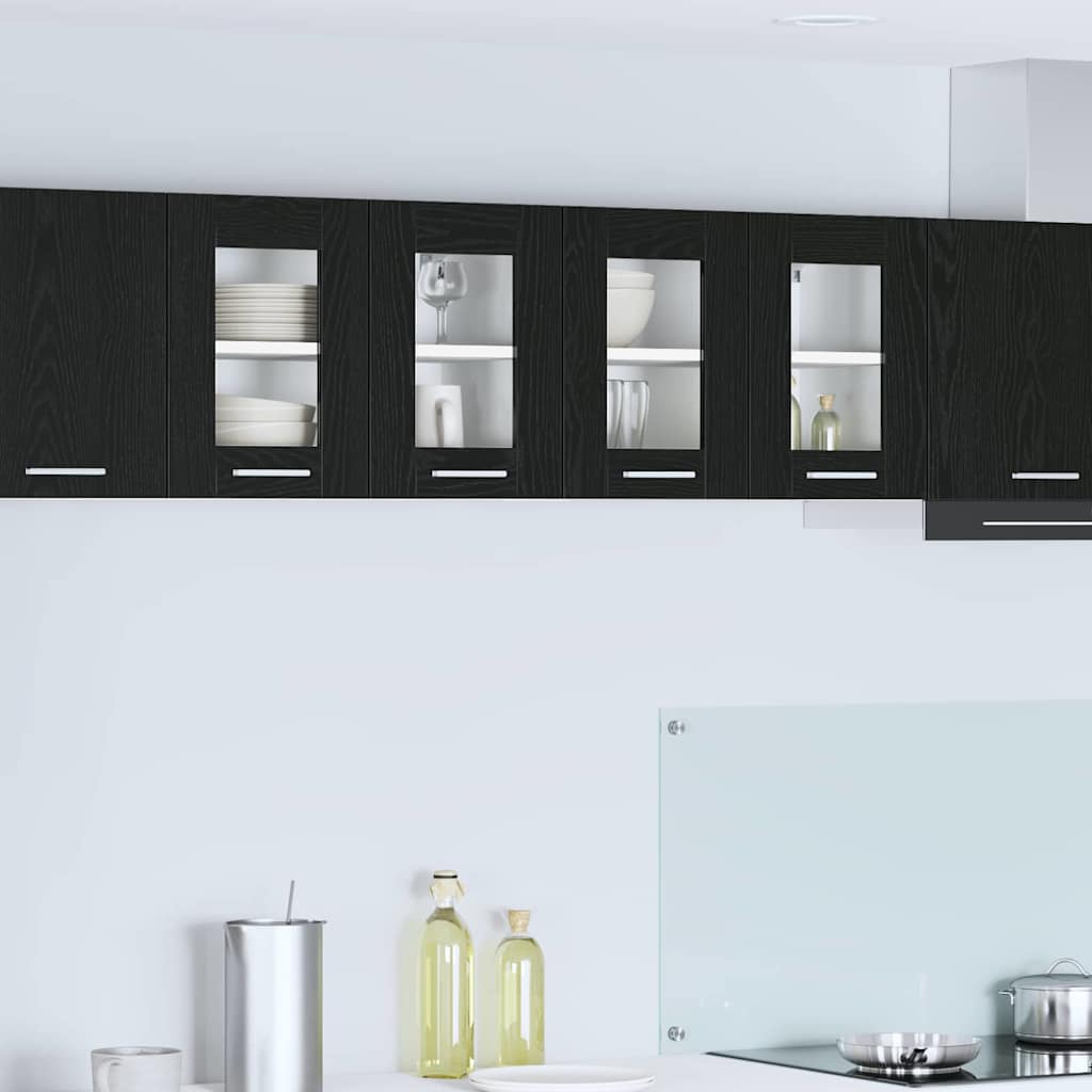 vidaXL Hängeschrank Schwarz Eichen-Optik 60 x 31 x 40 cm Holzwerkstoff