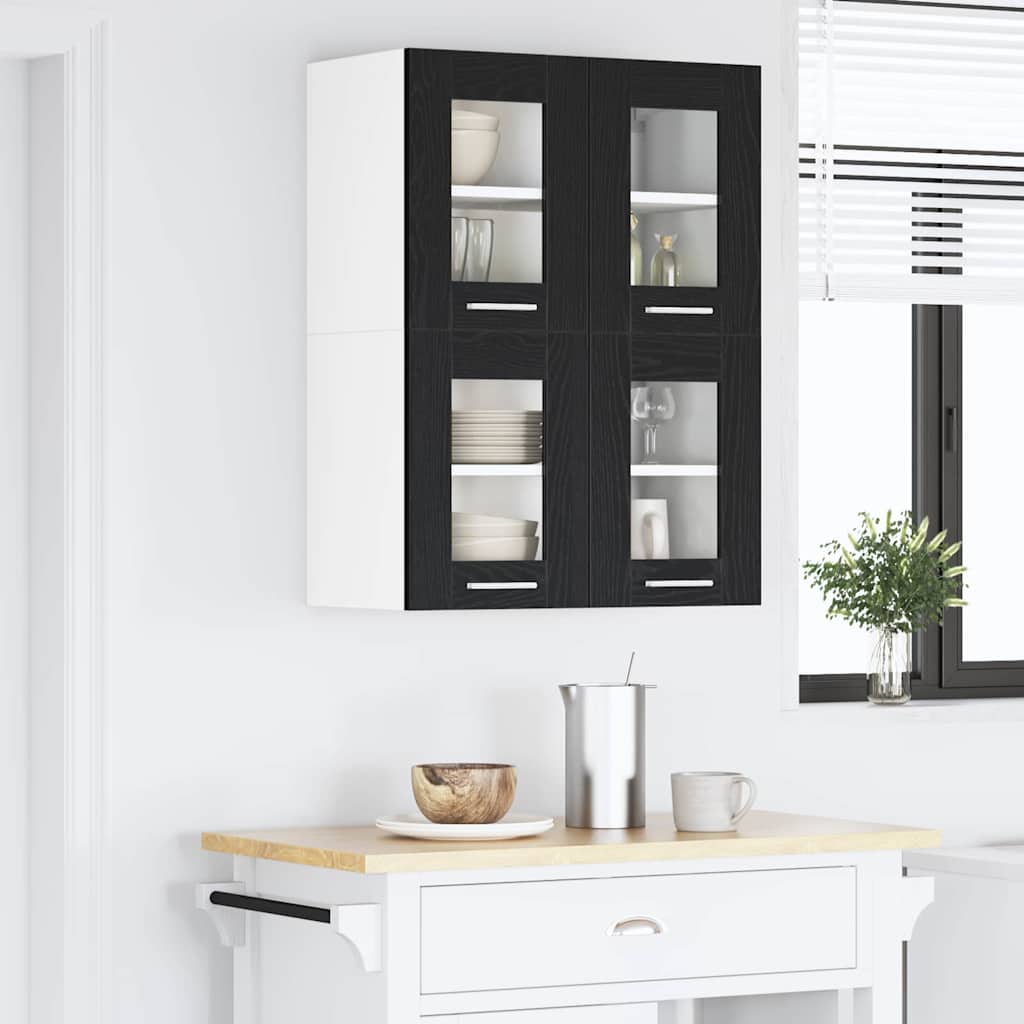 vidaXL Hängeschrank Schwarz Eichen-Optik 60 x 31 x 40 cm Holzwerkstoff