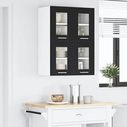 vidaXL Hängeschrank Schwarz Eichen-Optik 60 x 31 x 40 cm Holzwerkstoff