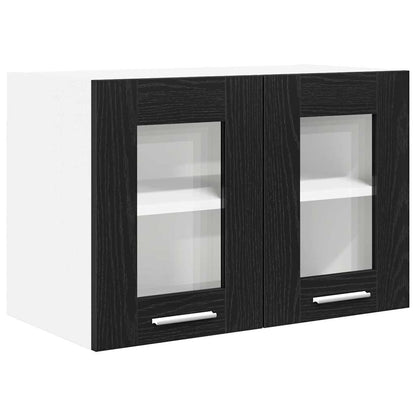 Hängeschrank mit Tür 2 pcs Schwarz Eichen-Optik 60 x 31 x 40 cm
