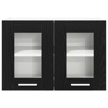 Hängeschrank mit Tür 2 pcs Schwarz Eichen-Optik 60 x 31 x 40 cm